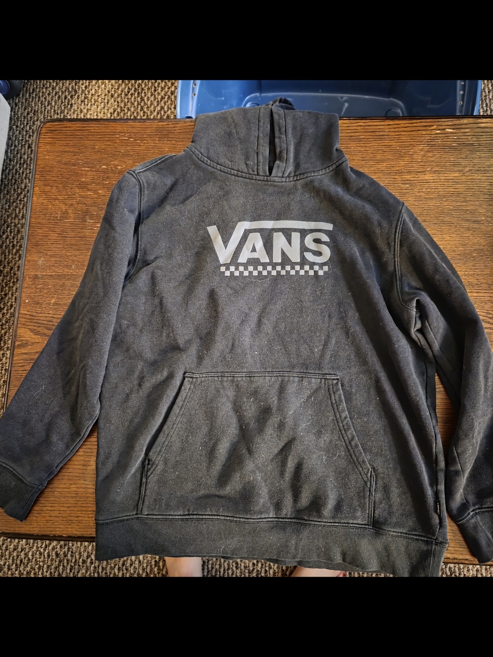 Vans Black Hoodie with White Logo